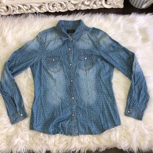 Denim button up